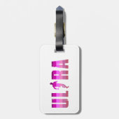 Ultratuurroze Paarse regenboog Bagagelabel (Achterkant verticaal)