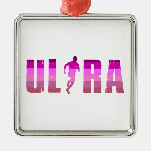 Ultratuurroze Paarse regenboog Metalen Ornament (Voorkant)