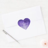 Ultraviolet abstract modern art sweet 16 birthday hart sticker (Envelop)