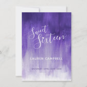 Ultraviolet abstracte moderne kunst sweet 16 RSVP  Kaart (Voorkant)