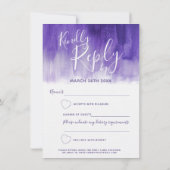 Ultraviolet abstracte moderne kunst sweet 16 RSVP  Kaart (Achterkant)