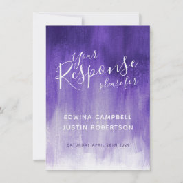 Ultraviolet abstracte moderne kunst trouw antwoord kaart