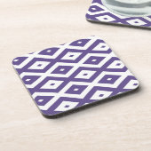 Ultraviolet en wit diamantpatroon bier onderzetter (Linkerzijde)