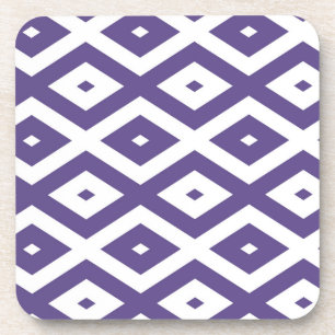 Ultraviolet en wit diamantpatroon bier onderzetter