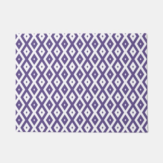Ultraviolet en wit diamantpatroon deurmat (Voorkant)