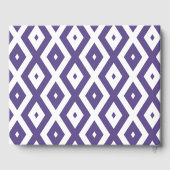 Ultraviolet en wit diamantpatroon gastenboek (Achterkant)