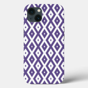 Ultraviolet en wit diamantpatroon Hoesje-Mate i Case-Mate iPhone Case