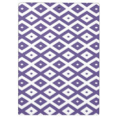 Ultraviolet en wit diamantpatroon klembord (Achterkant)