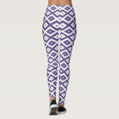 Ultraviolet en wit diamantpatroon leggings (Achterkant)