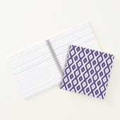 Ultraviolet en wit diamantpatroon notitieboek (Binnen)