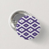 Ultraviolet en wit diamantpatroon ronde button 3,2 cm (Voorkant /achterkant)