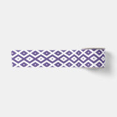Ultraviolet en wit diamantpatroon satijnen lint (Voorkant)