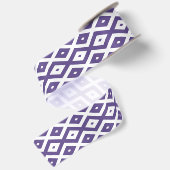 Ultraviolet en wit diamantpatroon satijnen lint (Achterkant)