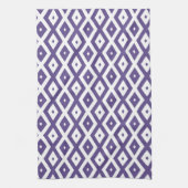 Ultraviolet en wit diamantpatroon theedoek (Verticaal)