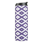Ultraviolet en wit diamantpatroon thermosbeker (Gedraaid links)