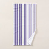 Ultraviolet en wit vijf strips bad handdoek (Handdoek)