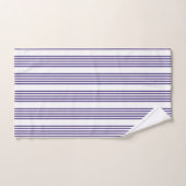 Ultraviolet en wit vijf strips bad handdoek (Handdoek)