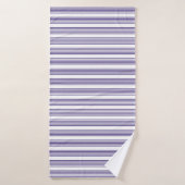 Ultraviolet en wit vijf strips badhanddoek (Badhanddoek)