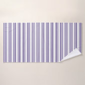 Ultraviolet en wit vijf strips badhanddoek (Badhanddoek)