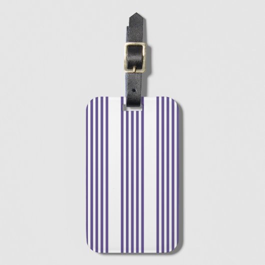 Ultraviolet en wit vijf strips bagagelabel (Voorkant (verticaal))