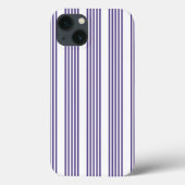 Ultraviolet en wit vijf strips Case-Mate iPhone case (Achterkant)