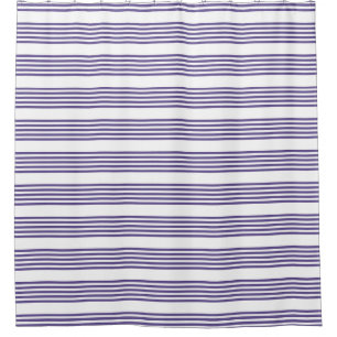 Ultraviolet en wit vijf strips douchegordijn
