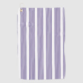 Ultraviolet en wit vijf strips golfhanddoek (Voorkant)