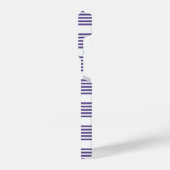 Ultraviolet en wit vijf strips iPhone hoesje (Linkerkant)