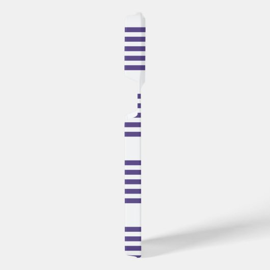 Ultraviolet en wit vijf strips iPhone hoesje (Rechterkant)