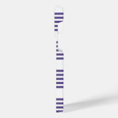 Ultraviolet en wit vijf strips iPhone hoesje (Linkerkant)