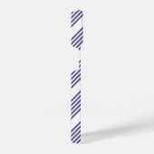 Ultraviolet en wit vijf strips iPhone hoesje (Rechterkant)