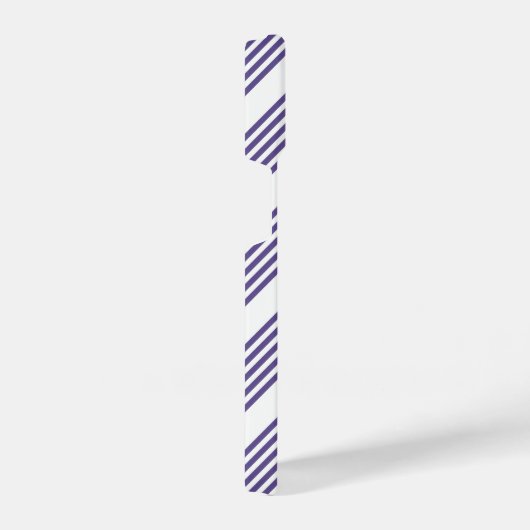 Ultraviolet en wit vijf strips iPhone hoesje (Rechterkant)