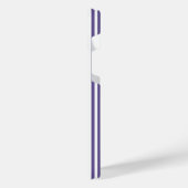 Ultraviolet en wit vijf strips iPhone hoesje (Linkerkant)