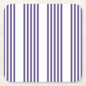 Ultraviolet en wit vijf strips kartonnen onderzetters (Voorkant)