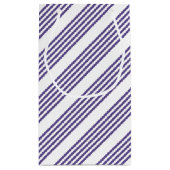 Ultraviolet en wit vijf strips klein cadeauzakje (Achterkant)
