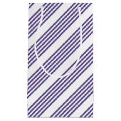 Ultraviolet en wit vijf strips klein cadeauzakje (Voorkant)
