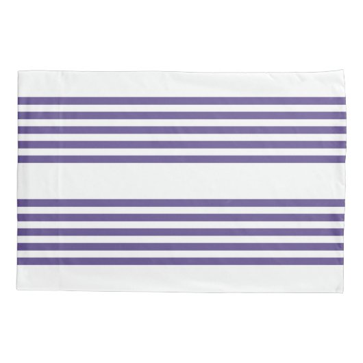 Ultraviolet en wit vijf strips kussensloop (Achterkant)