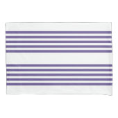 Ultraviolet en wit vijf strips kussensloop (Voorkant)