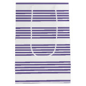 Ultraviolet en wit vijf strips medium cadeauzakje (Achterkant)