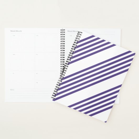 Ultraviolet en wit vijf strips planner (Display)