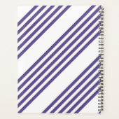 Ultraviolet en wit vijf strips planner (Achterkant)