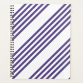 Ultraviolet en wit vijf strips planner (Voorkant)