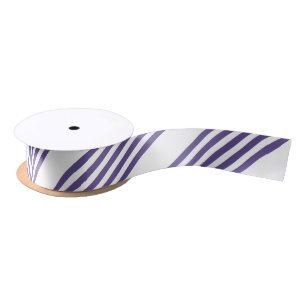 Ultraviolet en wit vijf strips satijnen lint