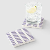 Ultraviolet en wit vijf strips stenen onderzetter (Zijkant)