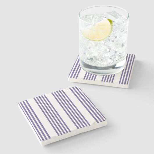 Ultraviolet en wit vijf strips stenen onderzetter (Zijkant)