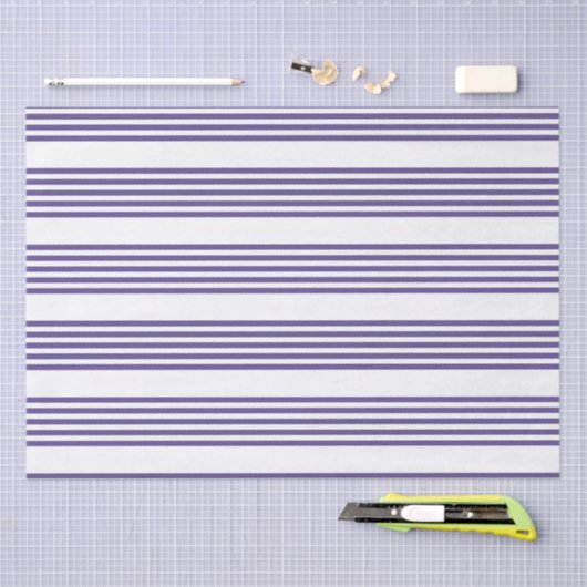 Ultraviolet en wit vijf strips tissuepapier (Craft)