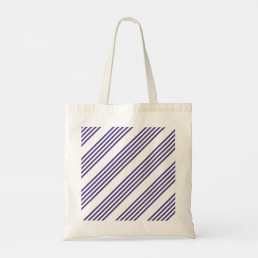 Ultraviolet en wit vijf strips tote bag (Achterkant)