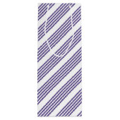 Ultraviolet en wit vijf strips wijn cadeautas (Achterkant)