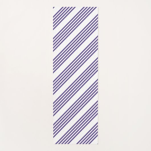 Ultraviolet en wit vijf strips yogamat (Voorkant)