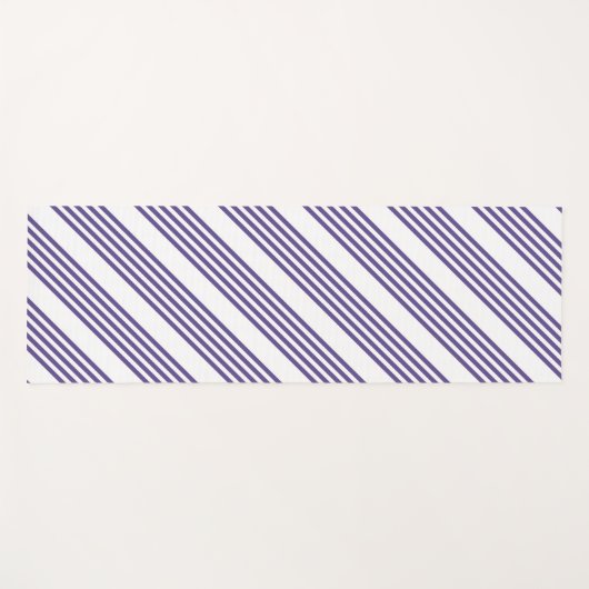 Ultraviolet en wit vijf strips yogamat (Voorkant (horizontaal))